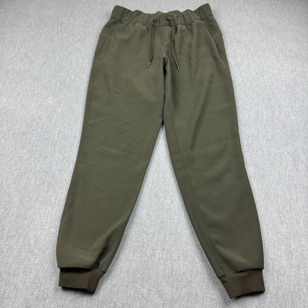 Lululemon Jogger Pants Womens 6 Green On the Fly Tapered Train Athletic W5BZDS